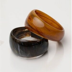 Brand New JLuxlabel Amber Tortoise Shell Bracelet Set